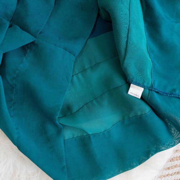 5/48 SAKS FIFTH AVENUE OMBRE RACERBACK BLOUSE TOP SZ L - Picture 7 of 7